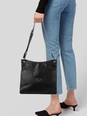Clements Ribeiro Black Leather Crossbody Bag